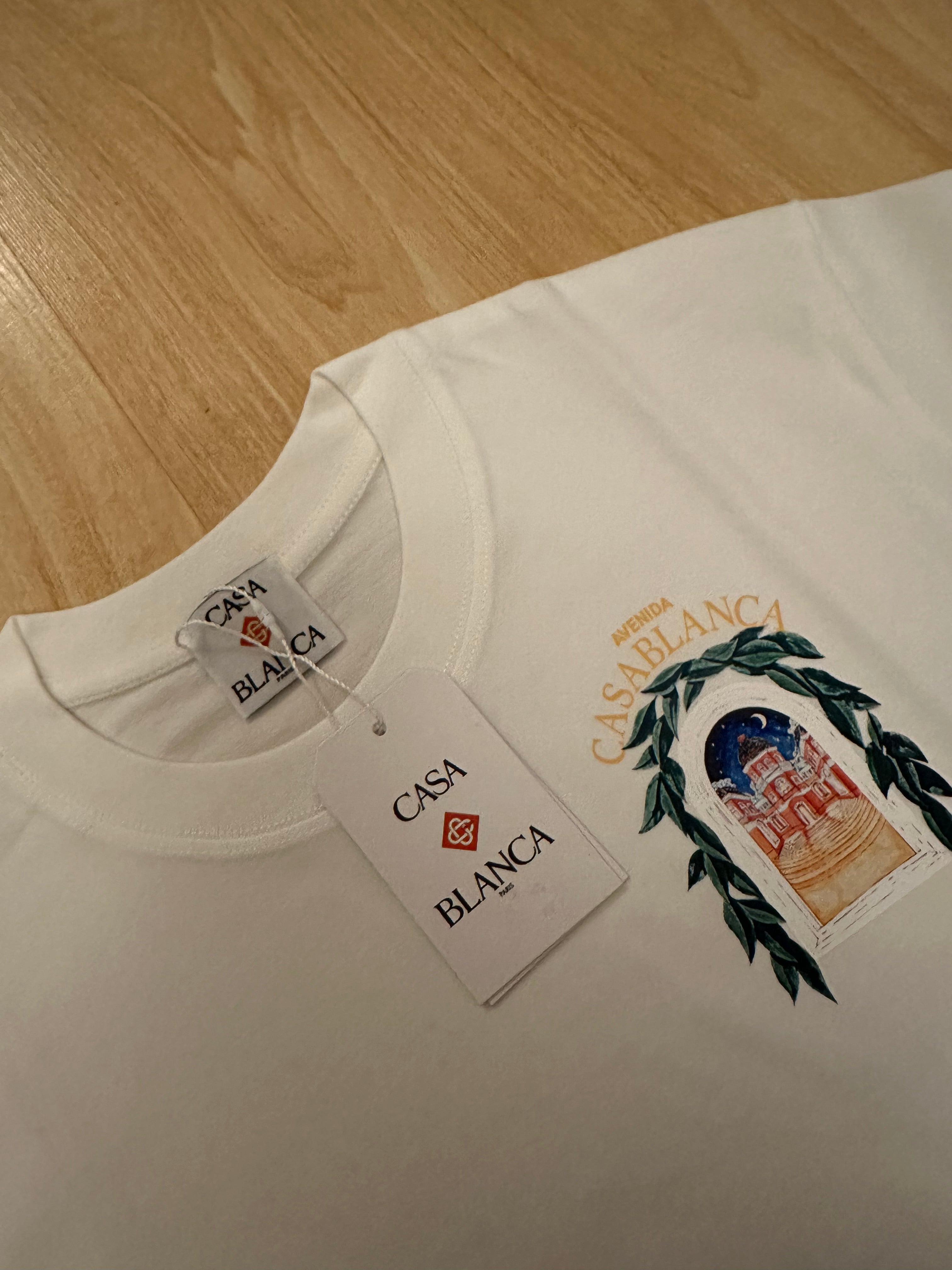 Casablanca Avenida White Men’s T-Shirt